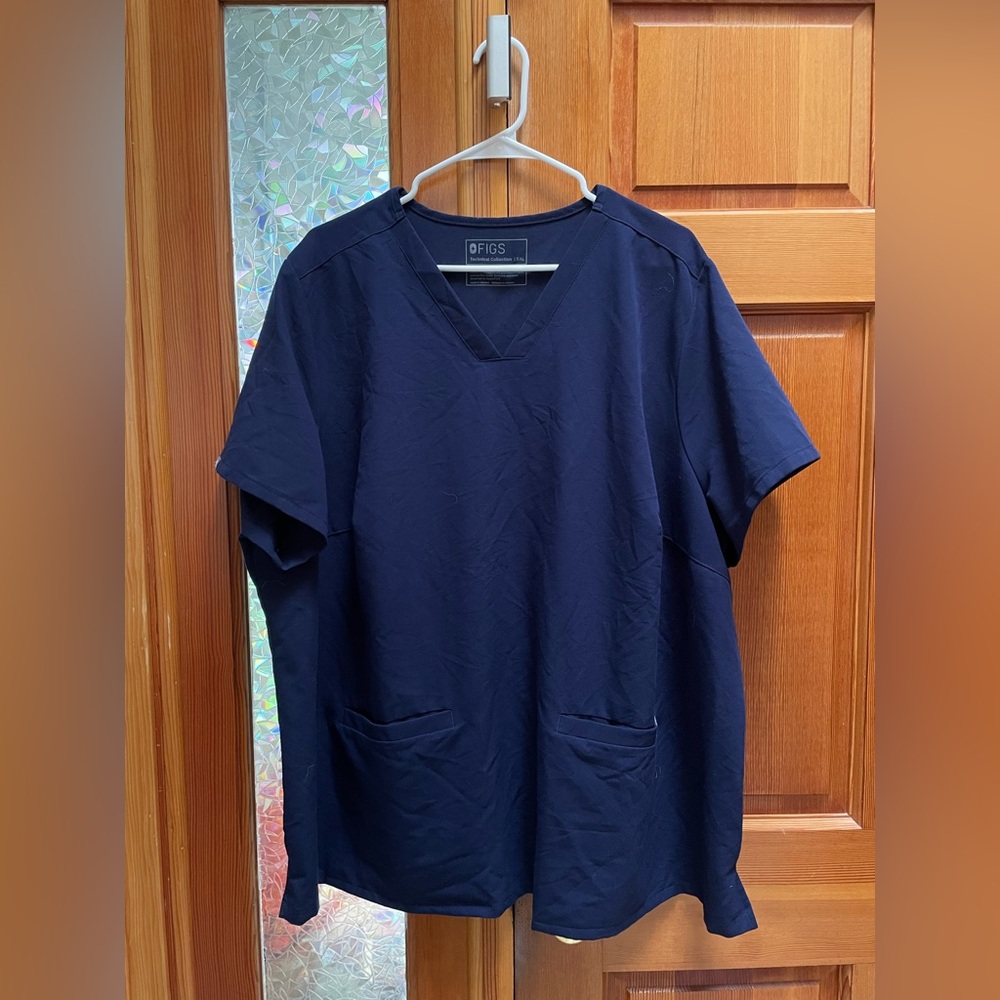 Figs navy blue scrub top 5x